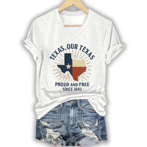 Flood Texas Our Texas Proud And Free Since 1845 Shirt1