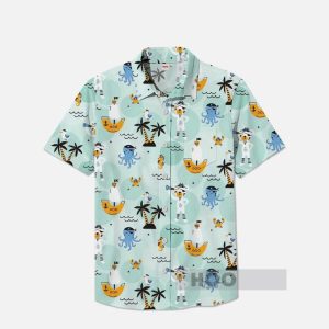 Captain And Pirate Cartoon Adventure Elements Hawaiian Shirt