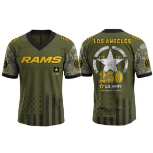 Rams US ARMY 250th Birthday Celebration Football Jersey 2025