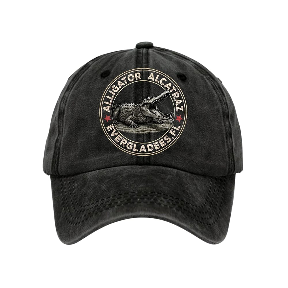 Unisex Retro Alligator Alcatraz Funny Florida Everglades Dark Humor Hat Unisex Retro Alligator Alcatraz Funny Florida Everglades Dark Humor Hat