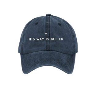 Unisex His Way Is Better Christian Print Hat2