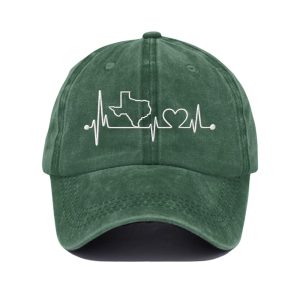 Texas Love Heartbeat Baseball Cap2