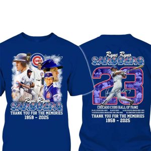 Ryne Ryno Sandberg Thank You For The Memories 1959 2025 Shirt