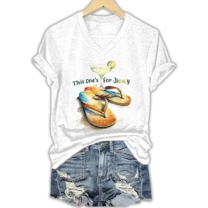 Womens Retro This OneS For Jimmy Print T Shirt2