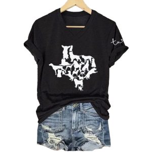 Texas Pet Relief Print T Shirt2