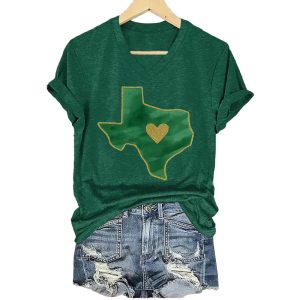 Womens Retro Prayers For Camp Mystic Texas Strong Print T Shirt