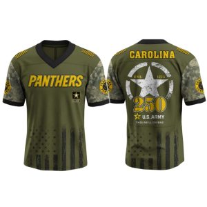 Panthers US ARMY 250th Birthday Celebration Football Jersey 2025