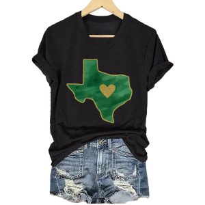 Womens Retro Prayers For Camp Mystic Texas Strong Print T Shirt2