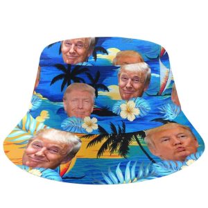 Funny Trump Face Beach Summer Bucket Hat1