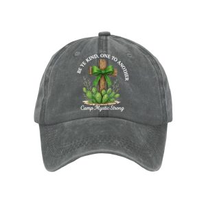 Texas Strong Green Bow Cross Be Ye Kind One to Another Camp Mystic Strong Baseball Cap3