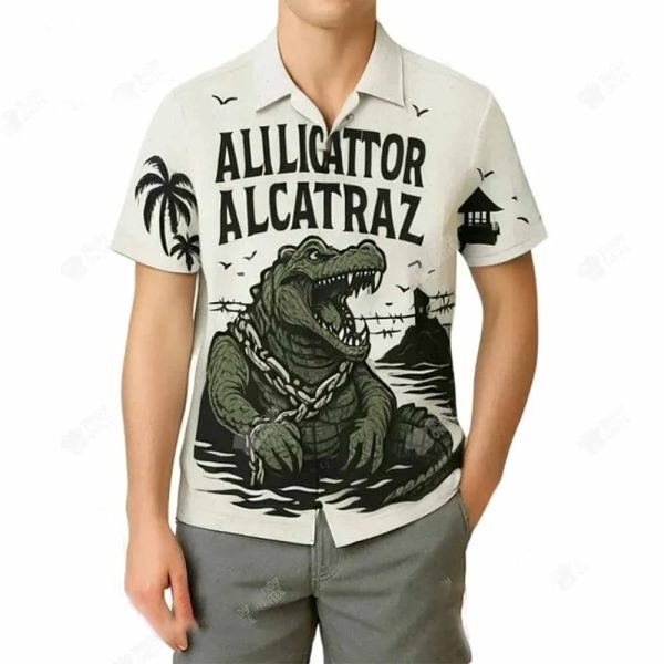 Alligator Alcatraz Hawaiian Shirt