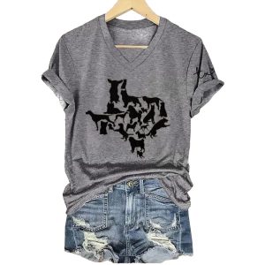 Texas Pet Relief Print T Shirt1