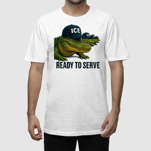 Ready to Serve Alligator Alcatraz wearing ICE Hat Shirt 2