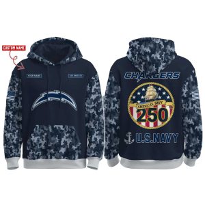 Chargers US Navy 250th Birthday Celebration Hoodie 2025
