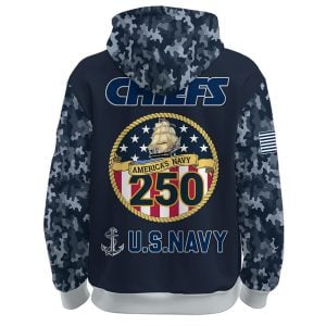 Chiefs US Navy 250th Birthday Hoodie2