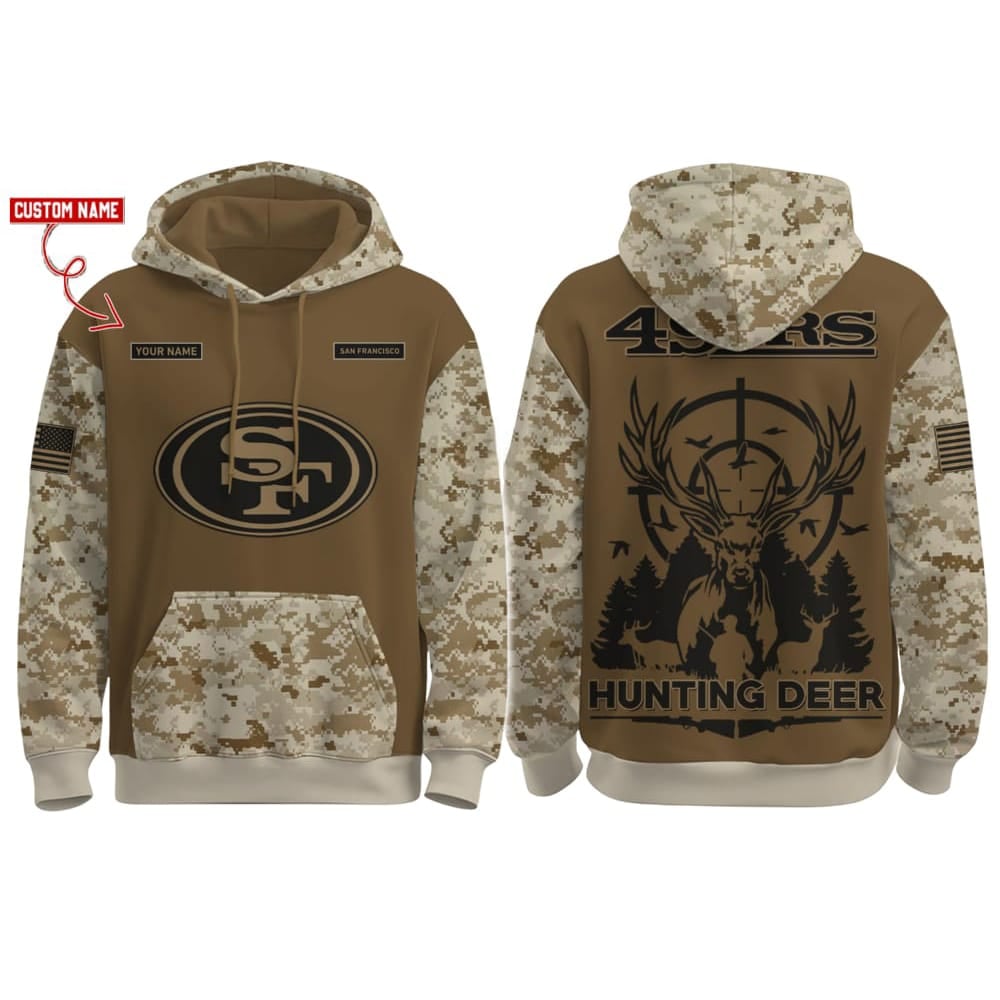 2025 49ers Hunting Deer Hoodie 2025 49ers Hunting Deer Hoodie