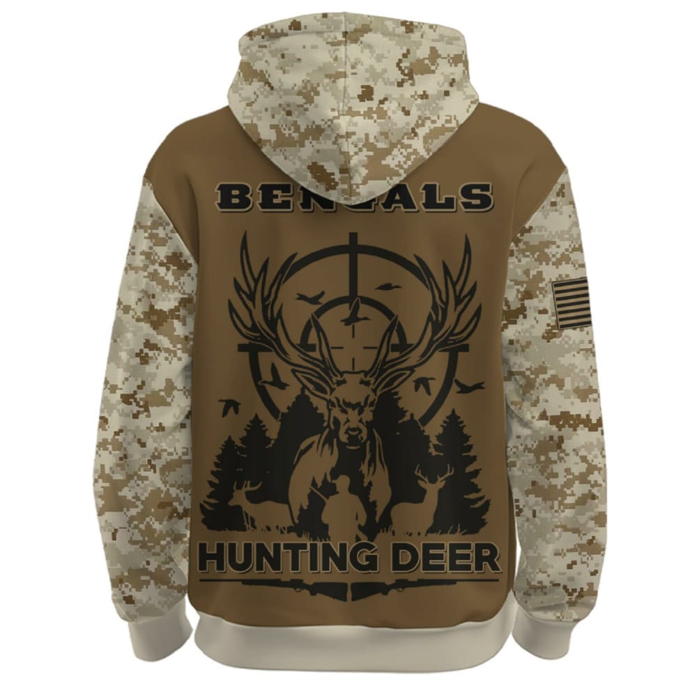 2025 Bengals Hunting Deer Hoodie 2025 Bengals Hunting Deer Hoodie