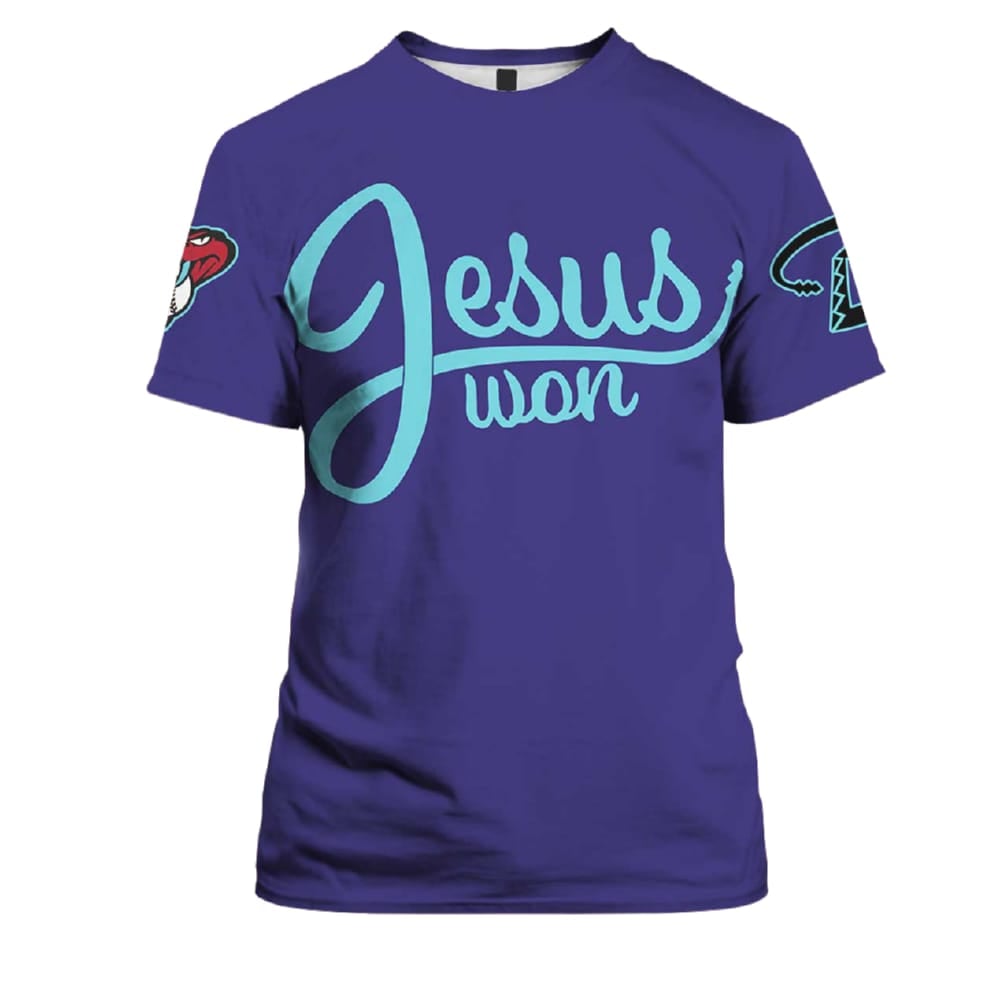 2025 Diamondbacks Jesus Won Shirt 2025 Diamondbacks Jesus Won Shirt