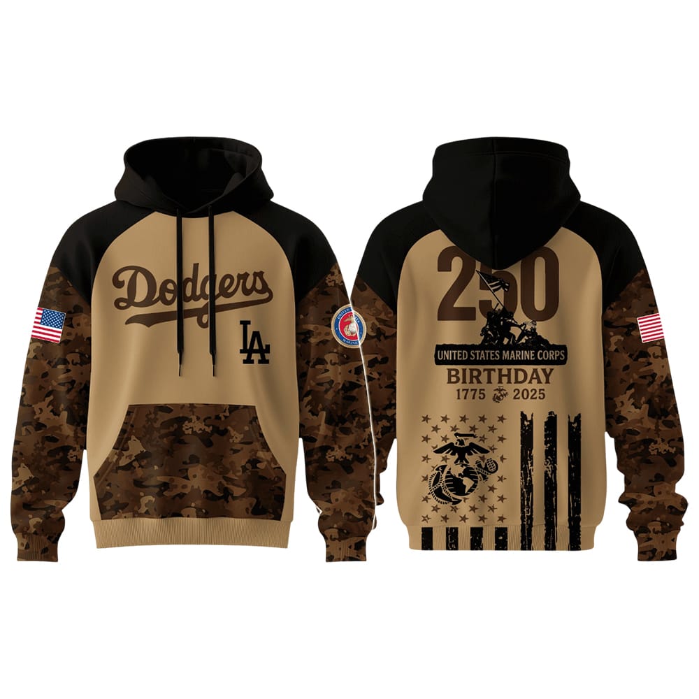2025 Dodgers x USMC 250th Anniversary Hoodie 2025 Dodgers x USMC 250th Anniversary Hoodie