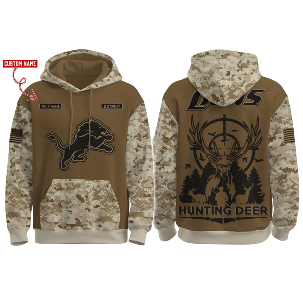 2025 Lions Hunting Deer Hoodie 2025 Lions Hunting Deer Hoodie