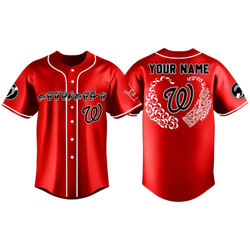 2025 Nationals Deaf Hard Of Hearing Awareness Day Baseball Jersey 2025 Nationals Deaf & Hard-Of-Hearing Awareness Day Baseball Jersey