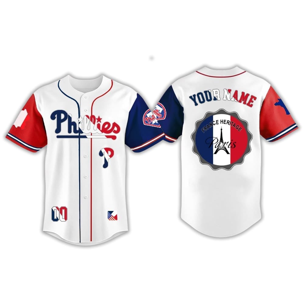 2025 Phillies France Heritage Month Baseball Jersey 2025 Phillies France Heritage Month Baseball Jersey