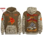 2025 Vikings US Marine Corps 250th Year Anniversary Hoodie