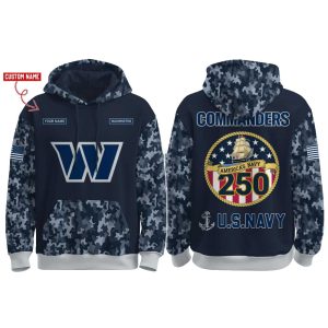 Commanders US Navy 250th Birthday Celebration Hoodie 2025