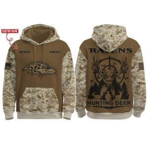 2025 Ravens Hunting Deer Hoodie
