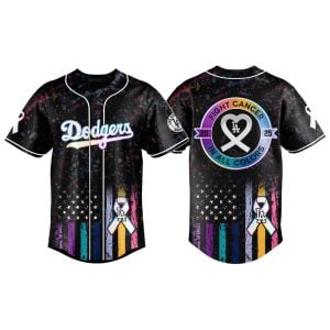2025 Dodgers Fight Cancer In All Colors Jersey