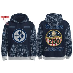 Steelers US Navy 250th Birthday Celebration Hoodie 2025