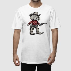 Funny Maltese Cowboy T shirt 2