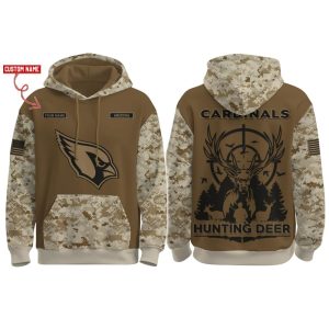 2025 Cardinals Hunting Deer Hoodie