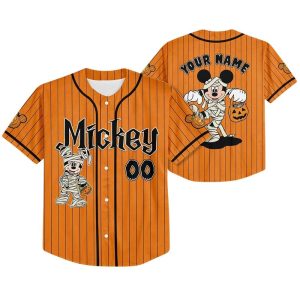 Personalized Halloween Mickey Mouse Baseball Jersey2