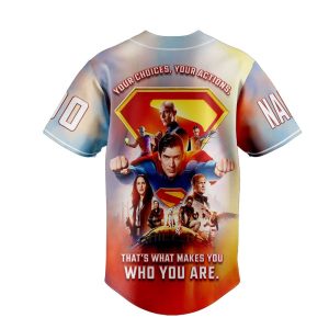 Superman Look Up Your Choices Your Actions That's What Makes You Who You Are Baseball Jersey 2 Superman Look Up Your Choices Your Actions Thats What Makes You Who You Are Baseball Jersey2