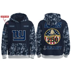 Giants US Navy 250th Birthday Celebration Hoodie 2025