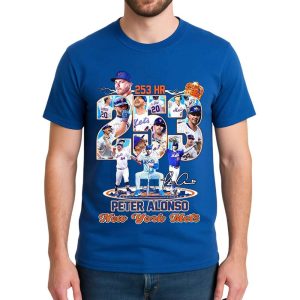 253 HR Peter Alonso Mets Signature Shirt 2