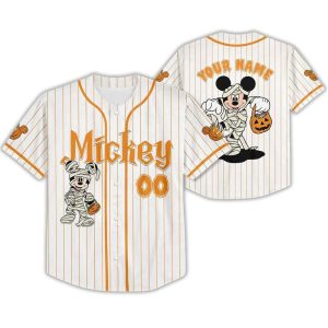 Personalized Halloween Mickey Mouse Baseball Jersey1