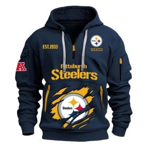 Steelers Est 1933 Custom Name Quarter Zip Hoodie2