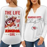 Chiefs The Life Of A Kingdom Girl V-neck Long Sleeve Shirt