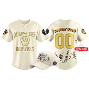 Brewers x Looney Tunes Day Baseball Jersey 2025