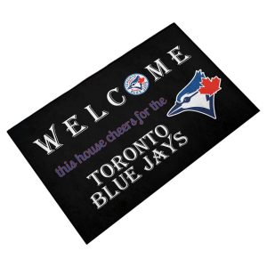 Welcome This House Cheers for The Blue Jays Doormat2