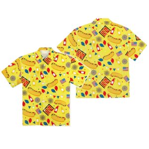 Hot Dog 4th Of July Hawaiian Shirt