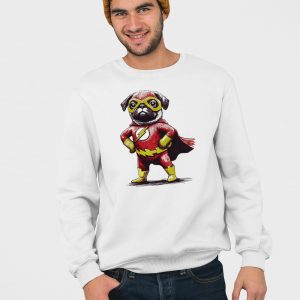 Pug Superhero T shirt 5
