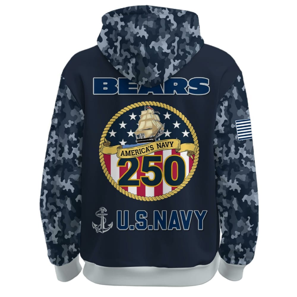 Bears US Navy 250th Birthday Celebration Hoodie 2025 Bears US Navy 250th Birthday Celebration Hoodie 2025