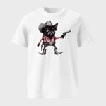Black Pug Funny Cowboy T-shirt