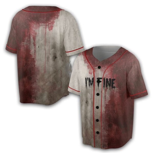 Bloody I’m Fine Halloween Print Jersey