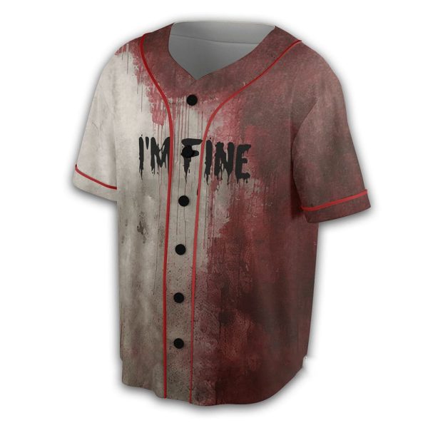 Bloody I’m Fine Halloween Print Jersey