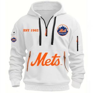 Personalized Mets Est 1962 Hoodie Half Zipper