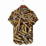 Bullet Print Men's Pocket Short Sleeve Shirts